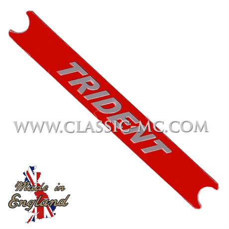 SIDE PANEL DECAL, TRIDENT SILVER/RED 175MM