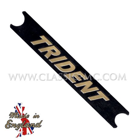 SIDE PANEL DECAL, TRIDENT GOLD/BLACK 140 MM