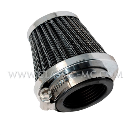 AIR FILTER CROME END CUP 42MM EMCO