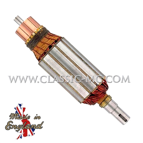 DYNAMO ARMATURE 12V TWIN. 178MM LENGTH WITH UNTHREADED SHAFT