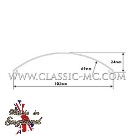 MUDGUARD FRONT,19" 4" STAINLESS