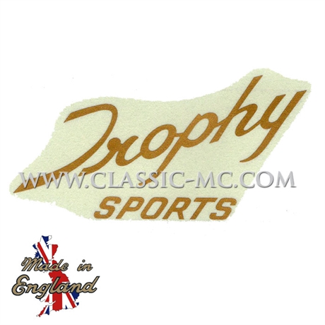 DECAL, TROPHY SPORTS GOLD (80 MM)