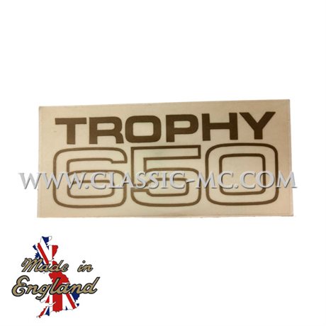 DECAL, TROPHY 650 GOLD (80 MM)