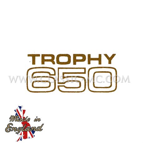 DECAL, TROPHY 650 GOLD (38 MM)