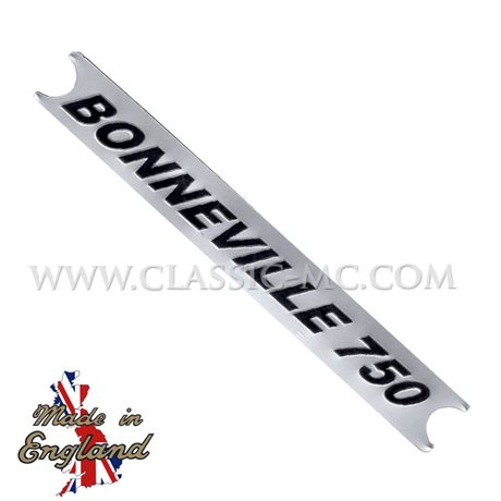 SIDE PANEL DECAL, BONNEVILLE 750 BLACK/SILVER 175 MM
