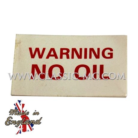 DECAL, NO OIL LFH BONNEVILLE