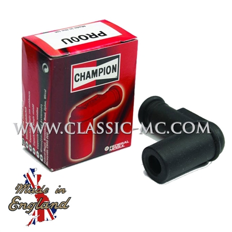 SPARK PLUG CAP, 0 OHM CHAMPION BLACK