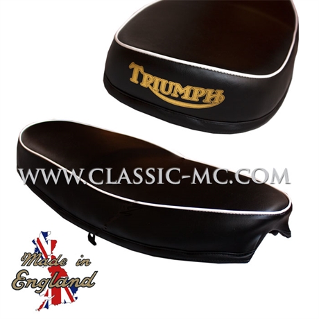 SEAT, P/U 1960-62 BLACK WHITE PIPING