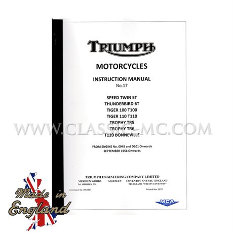 WORKSHOP MANUAL, TRIUMPH P/U 1956-