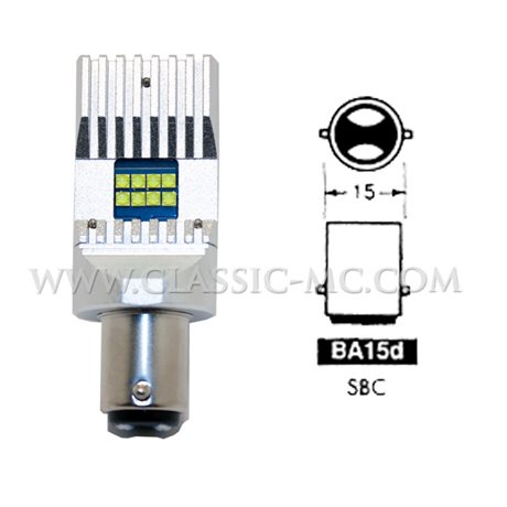 BULB BA15D LED, HEADLAMP 6/12V 40/45W +/-