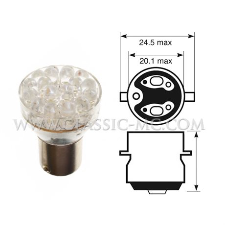 BULB BAY15D, 12V 21/5W LED- XENON