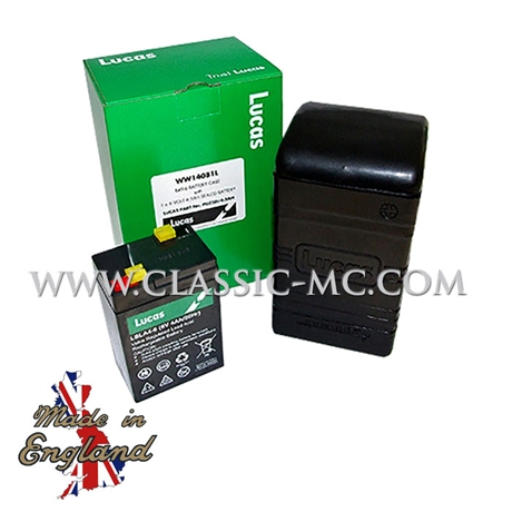 BATTERY BOX B49-6, INCL LUCAS 6V BATTERY