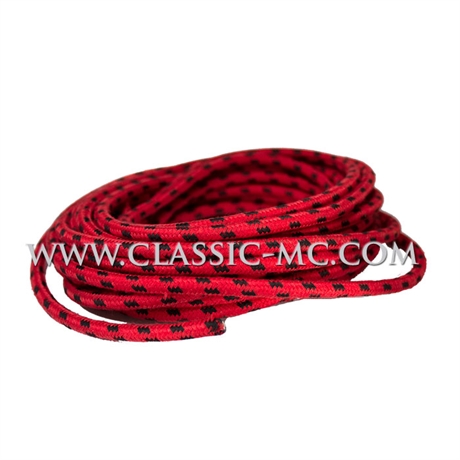 IGNITION CABLE, COPPER CLOTH RED/BLACK PR/M