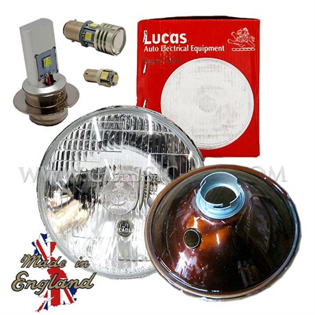 7" H/LAMP BEAM UNIT, BPF W/3 PCS 6V LED +/-