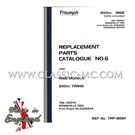 SPARE PARTS LIST 1968, T120/TR6 (DU66246-)