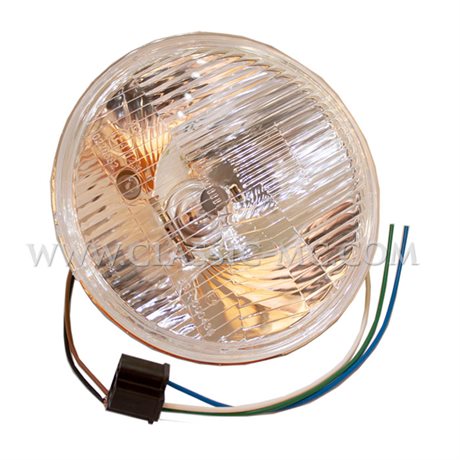 7" H/LAMP BEAM UNIT, H4 W/PILOT LAMP