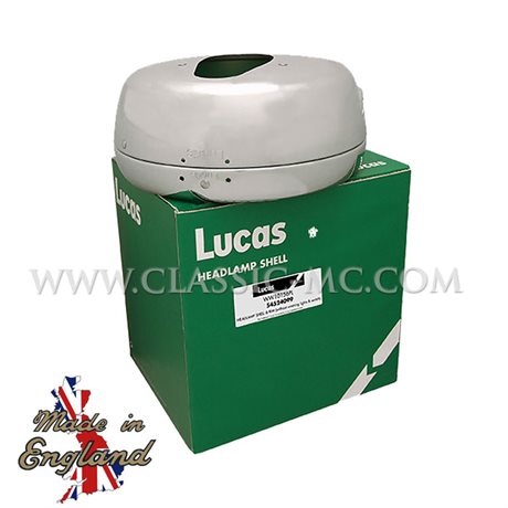 7" H/LAMP SHELL, 1968-70 LUCAS FLAT (NO HOLE)