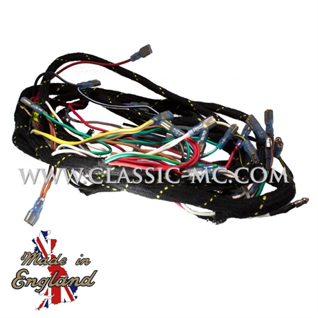 HARNESS MAIN, T120/TR6 1970-72 BRAIDED