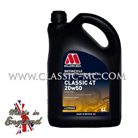MILLERS OIL, MINERAL 20/50 4 LITER