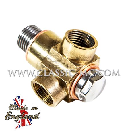 OIL PRESSURE GAUGE, ADAPTER, TWO-WAY 3/8 BSCY