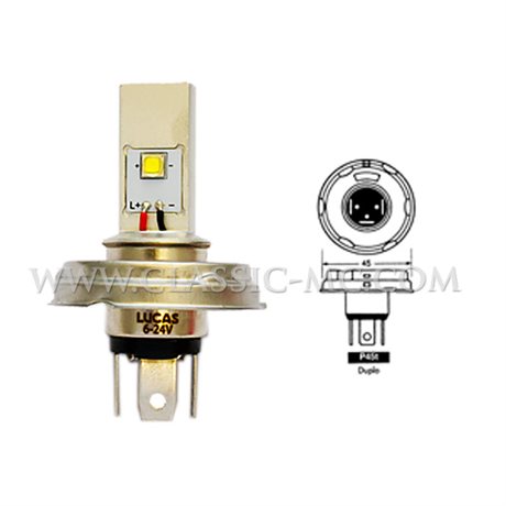 BULB P45T, LED 6-24V (2,64-5,7W)