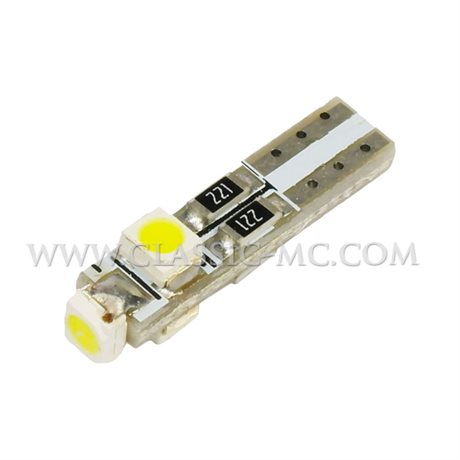 BULB WEDGE T5, 12V 1,2W LED WHITE