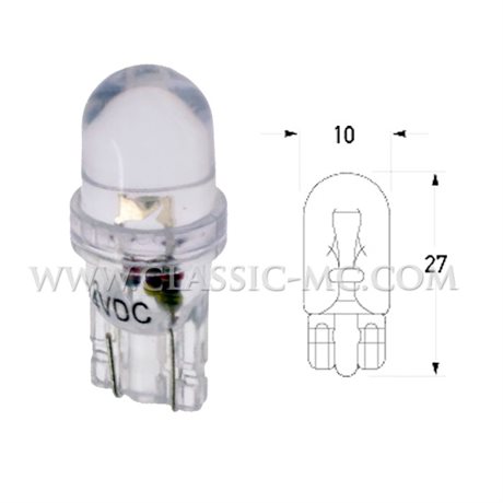 BULB WEDGE T10, 12V 5W LED XENON