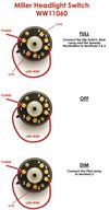 H/LAMP SWITCH, MILLER 3 POSITION REPLICA